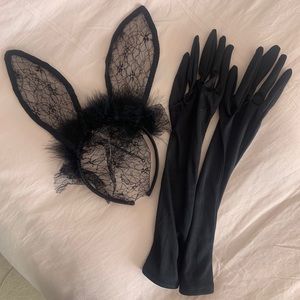 BUNNY EARS & BLACK GLOVES
